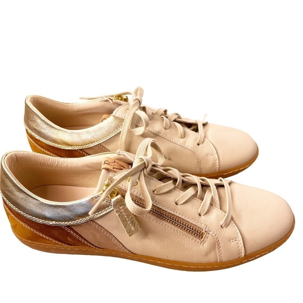 RON WHITE NEW in BOX Opal Sneaker in Calf and Cashmere Suede Cognac Size US 11 - Picture 13 of 15